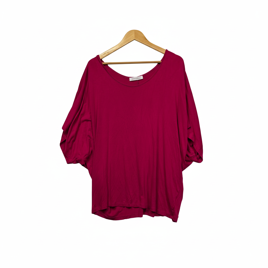 Betty Basics Magenta Batwing Sleeve Top Size 22