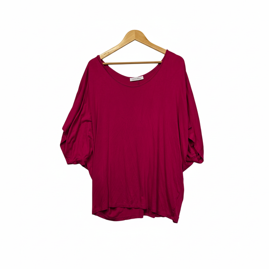 Betty Basics Magenta Batwing Sleeve Top Size 22