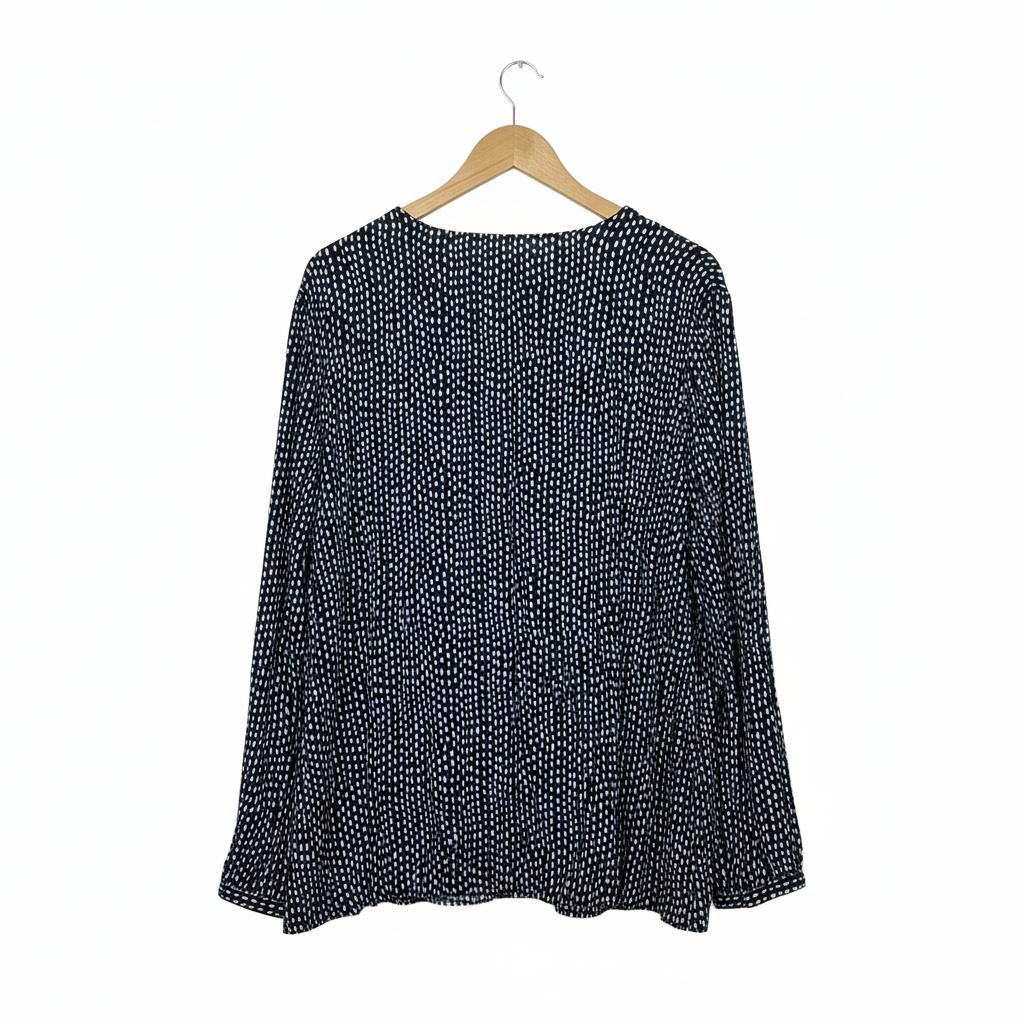 Anko Navy Spotted Top - Brand Label