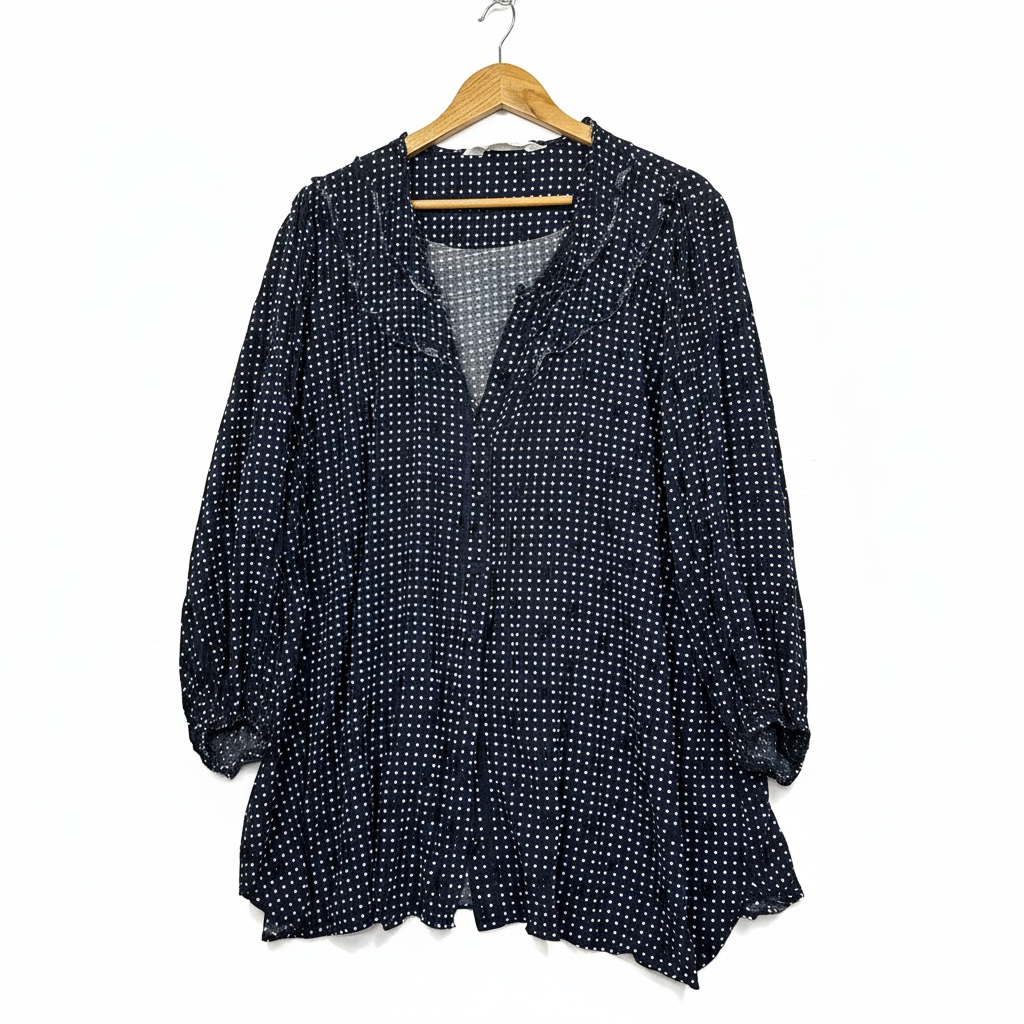 Virtuelle navy star print top