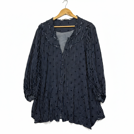Virtuelle navy star print top