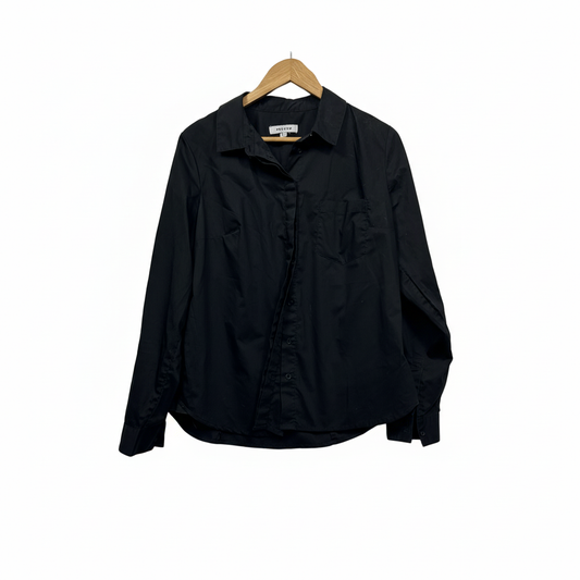 Preview Black Button Up Long Sleeve Shirt - Size 18