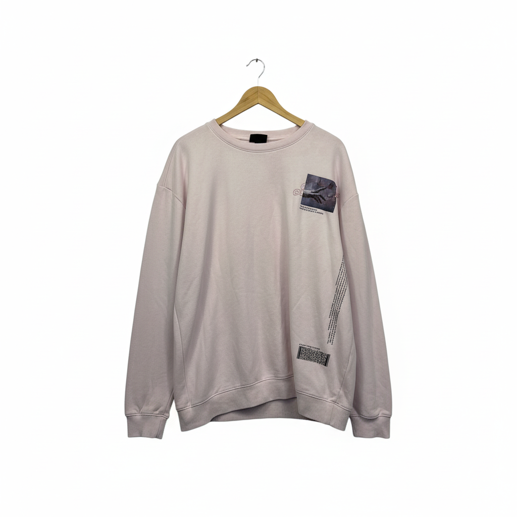 H&M Pink Long Sleeve Sweatshirt Jumper - Size XL