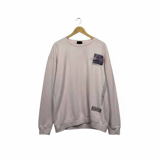 H&M Pink Long Sleeve Sweatshirt Jumper - Size XL