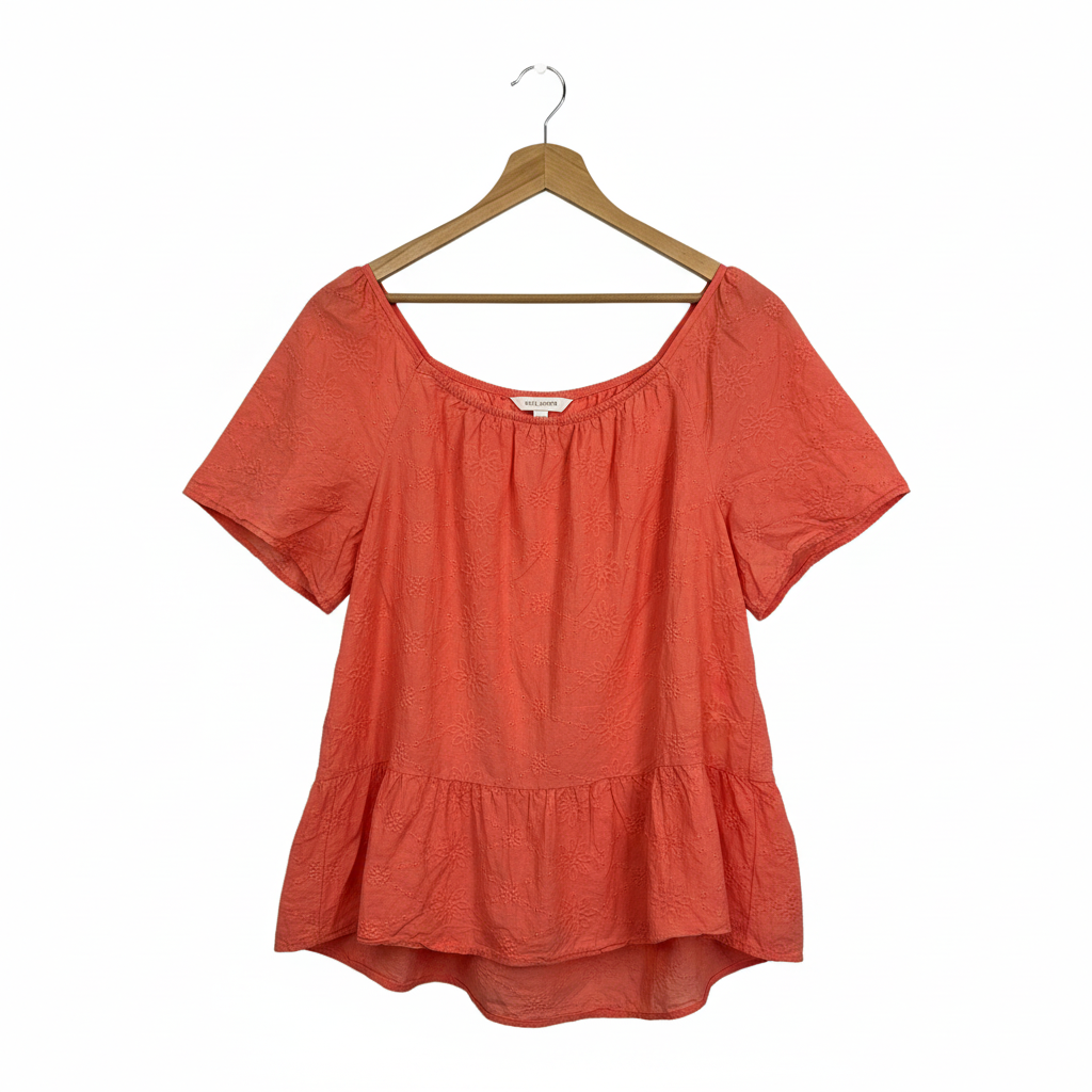 Rockmans coral top brand label view
