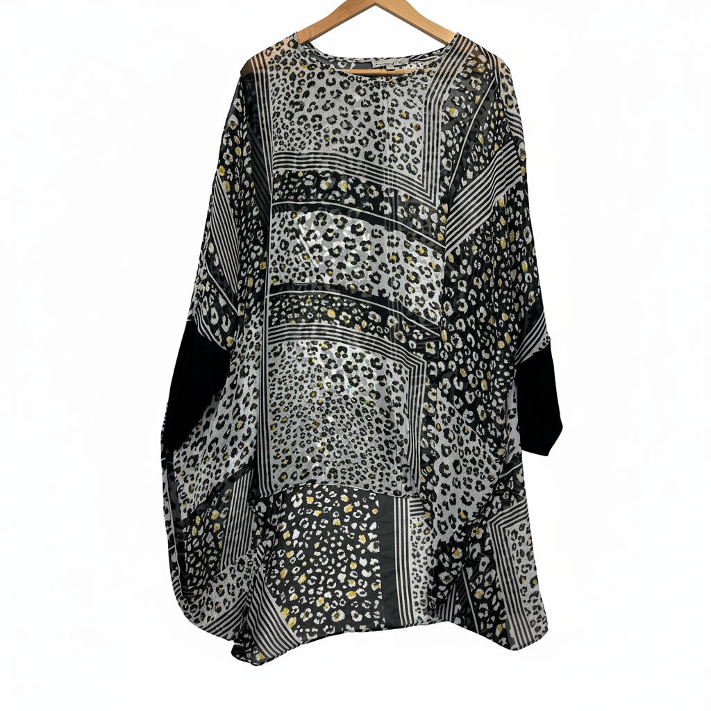 Hammock & Vine black white mixed print kimono size 16