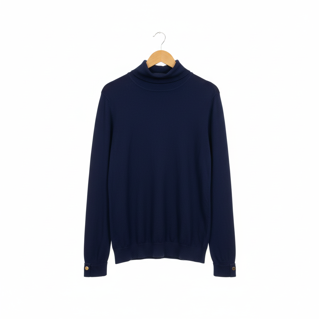 Millers Navy Turtleneck Knit Jumper - Size 2XL