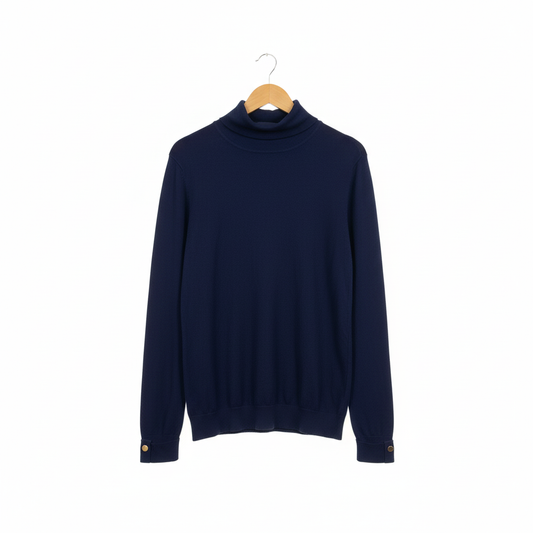 Millers Navy Turtleneck Knit Jumper - Size 2XL