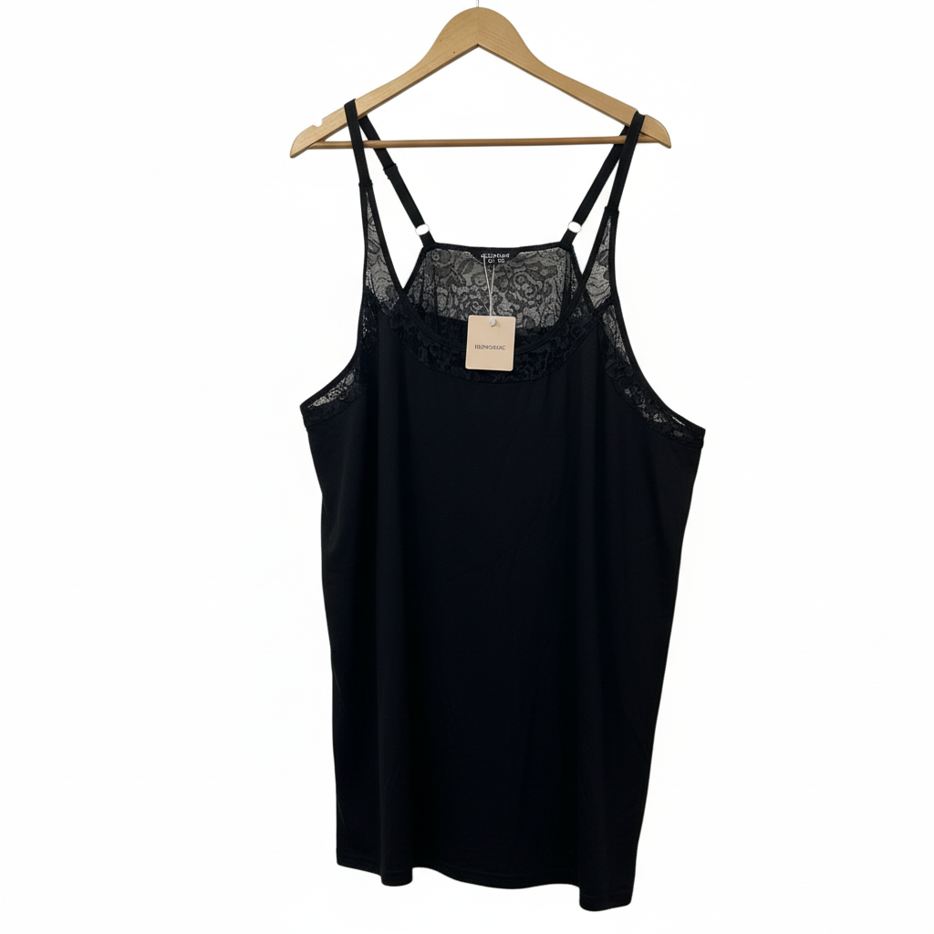 Bloomchic Black Lace Cami & Shorts PJ Set - Size 30