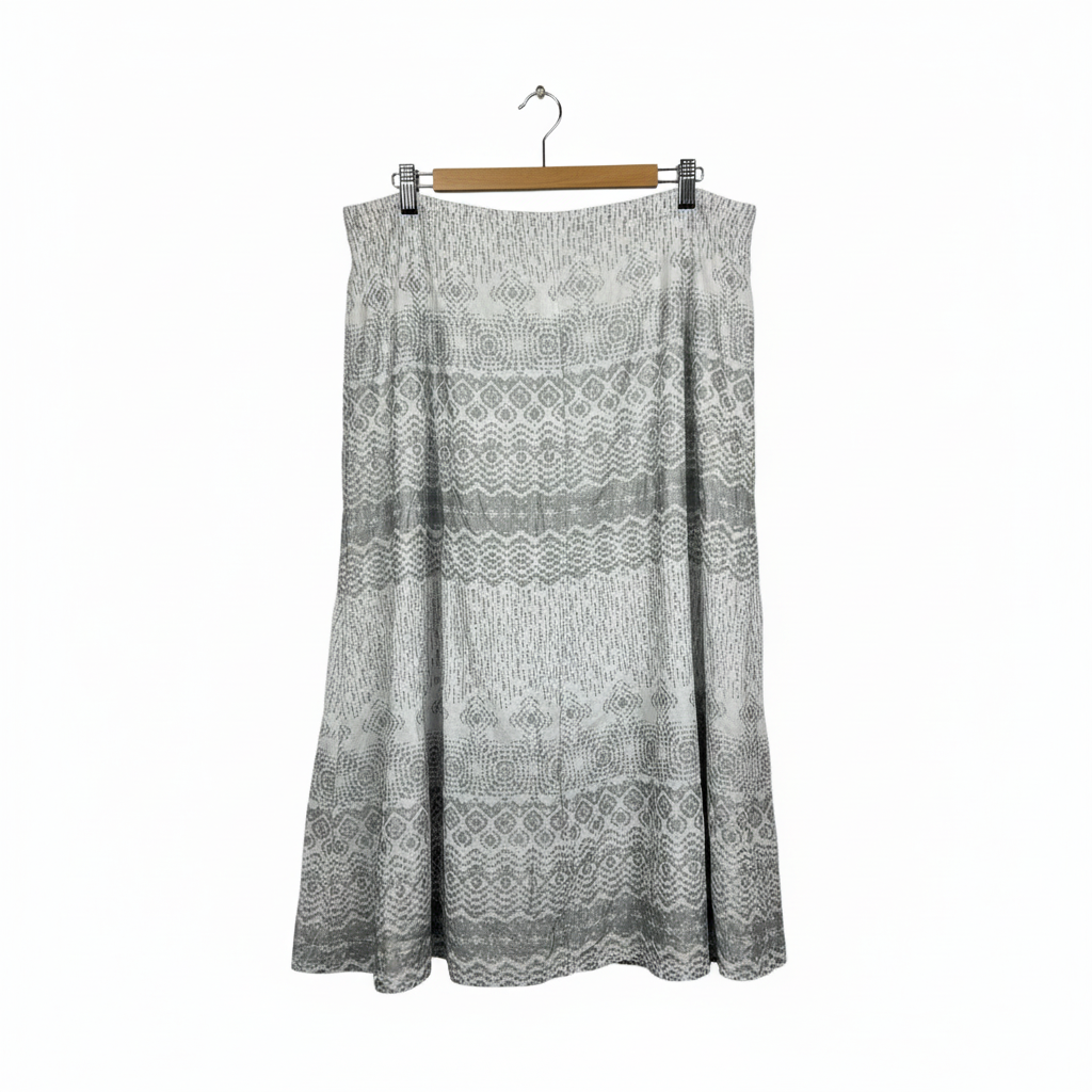 Noni B grey snake print skirt size 16 waist measurement