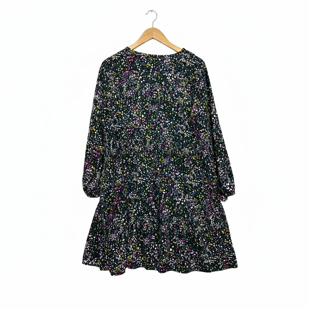 Anko Black Multicoloured Floral Print Dress - Brand Label