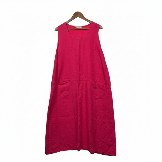 Evairalala & Coh Hot Pink Linen Shirt Size 16/18