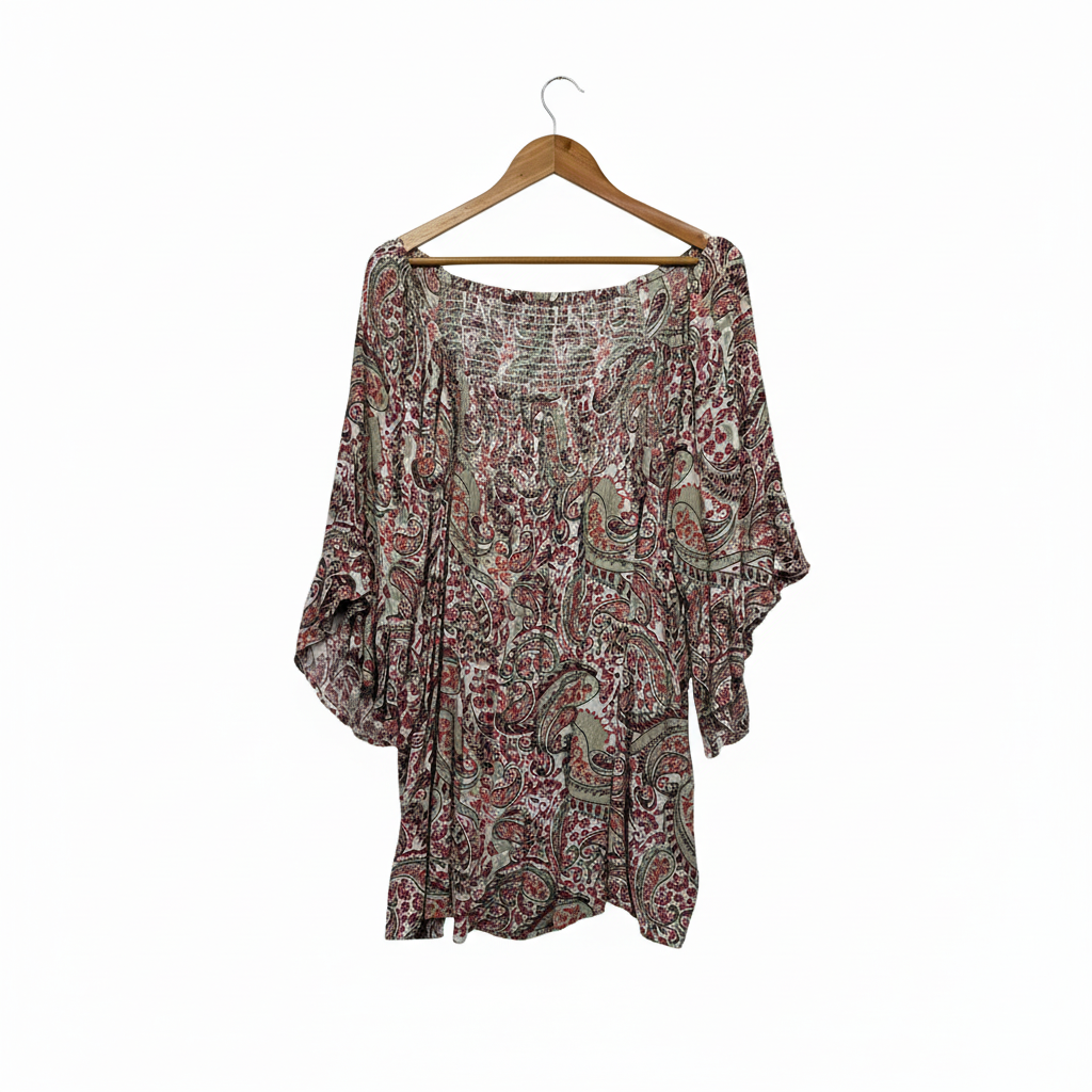 Autograph Paisley Print Tunic Top - Size 22