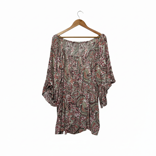 Autograph Paisley Print Tunic Top - Size 22