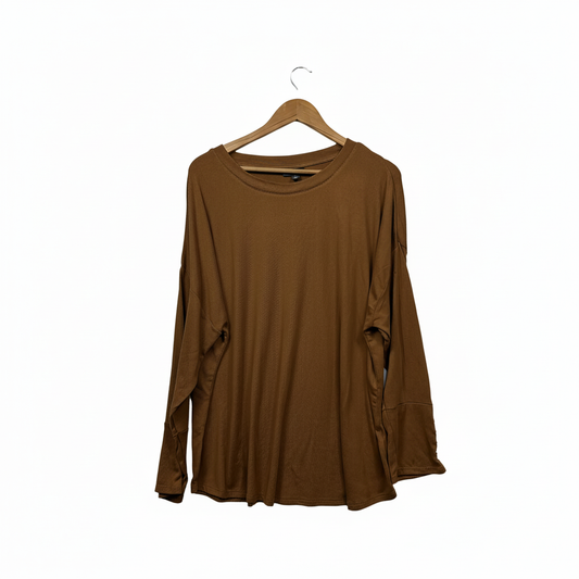 Autograph Camel Brown Long Sleeve Top - Size 20/L