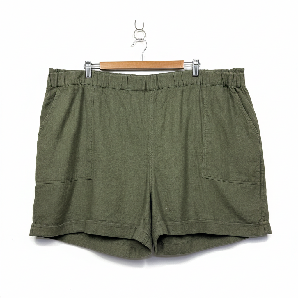 Anko Curve Green Olive Shorts - Size 24