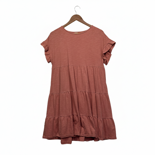 Anko Dusty Rose Pink Tiered Dress Size 14