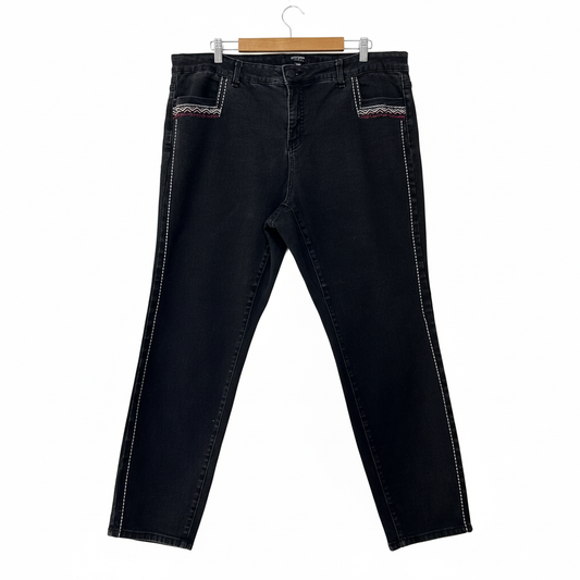 Autograph Denim black coated jeans size 20 front view