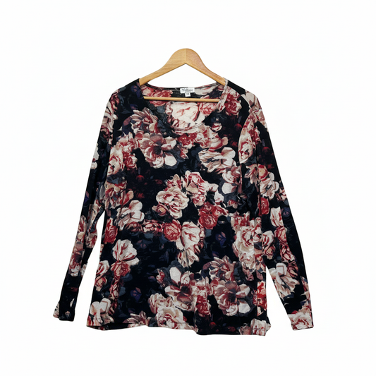 Millers Multicoloured Floral Print Long Sleeve Top Size 18