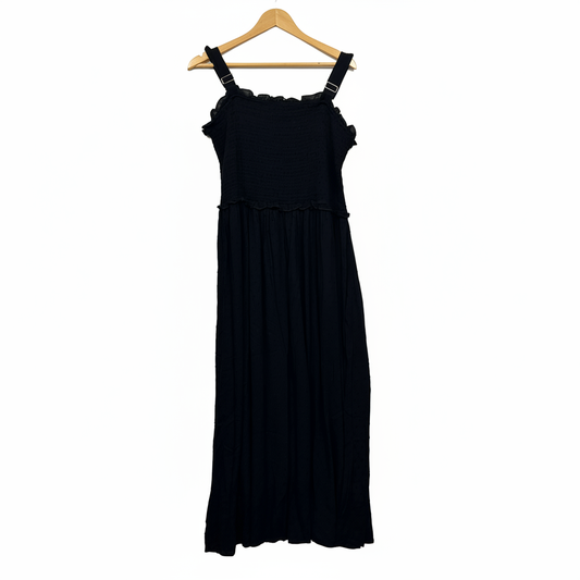 Beme black textured maxi dress size 20