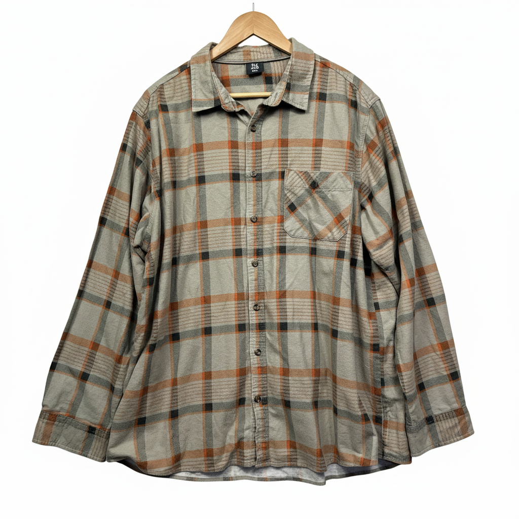 Big Joe Multicoloured Check Shirt - Size 4XL