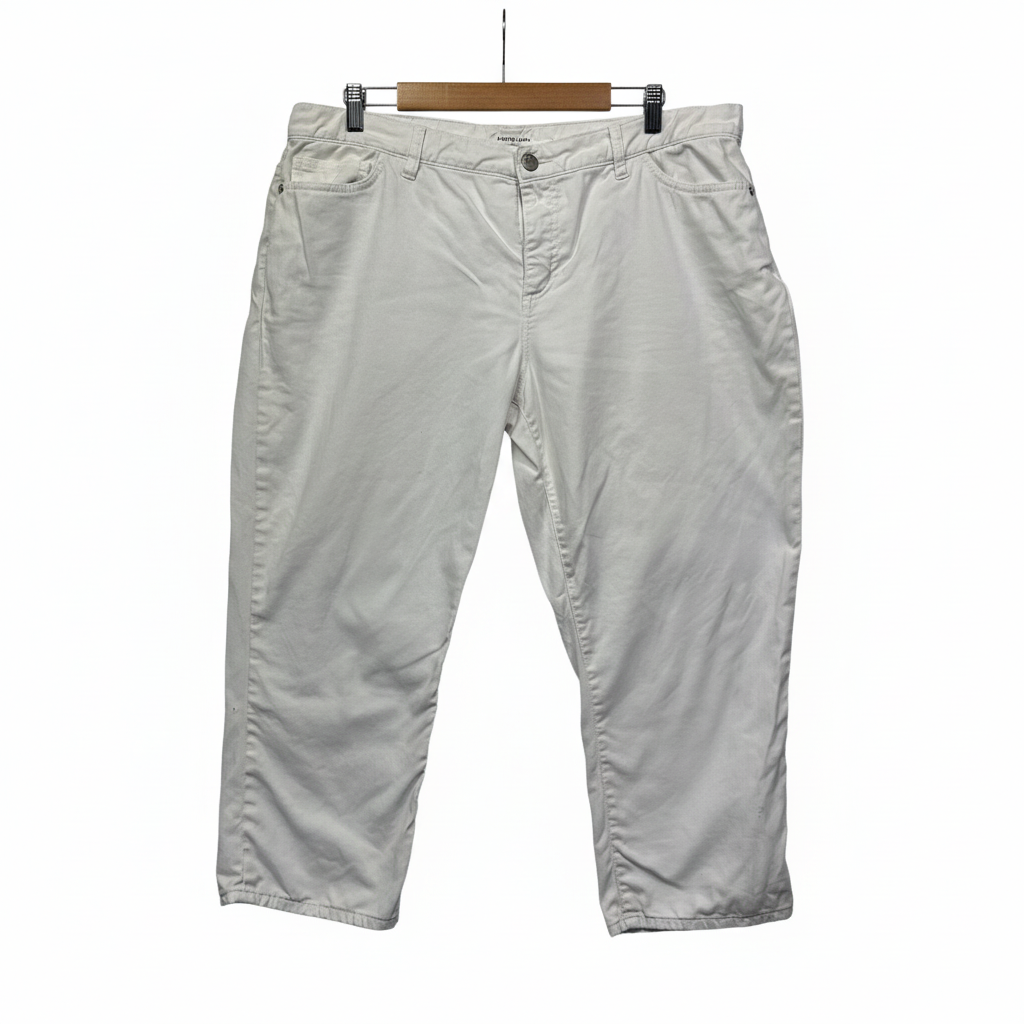 Sportscraft White Crop Jeans - Size 16