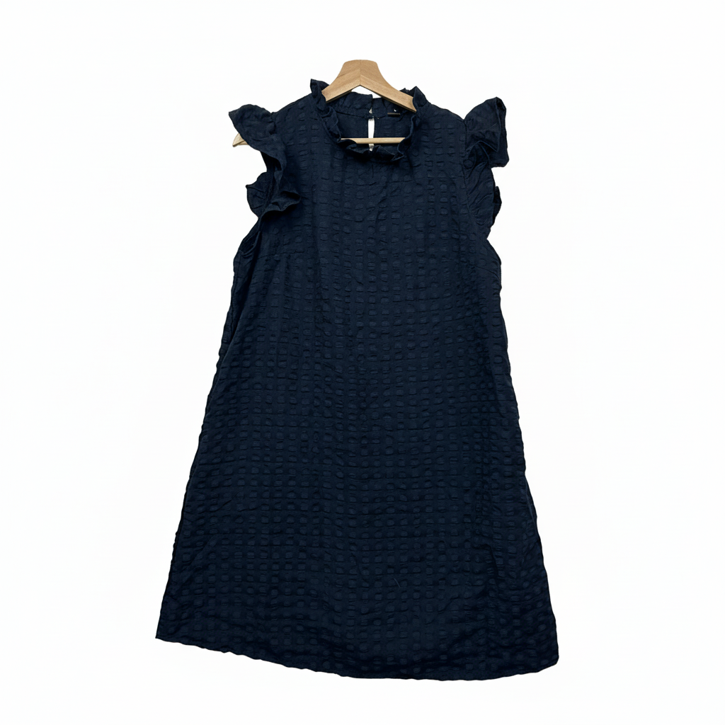Emery Rose Navy Blue Textured Dress - Size 0XL