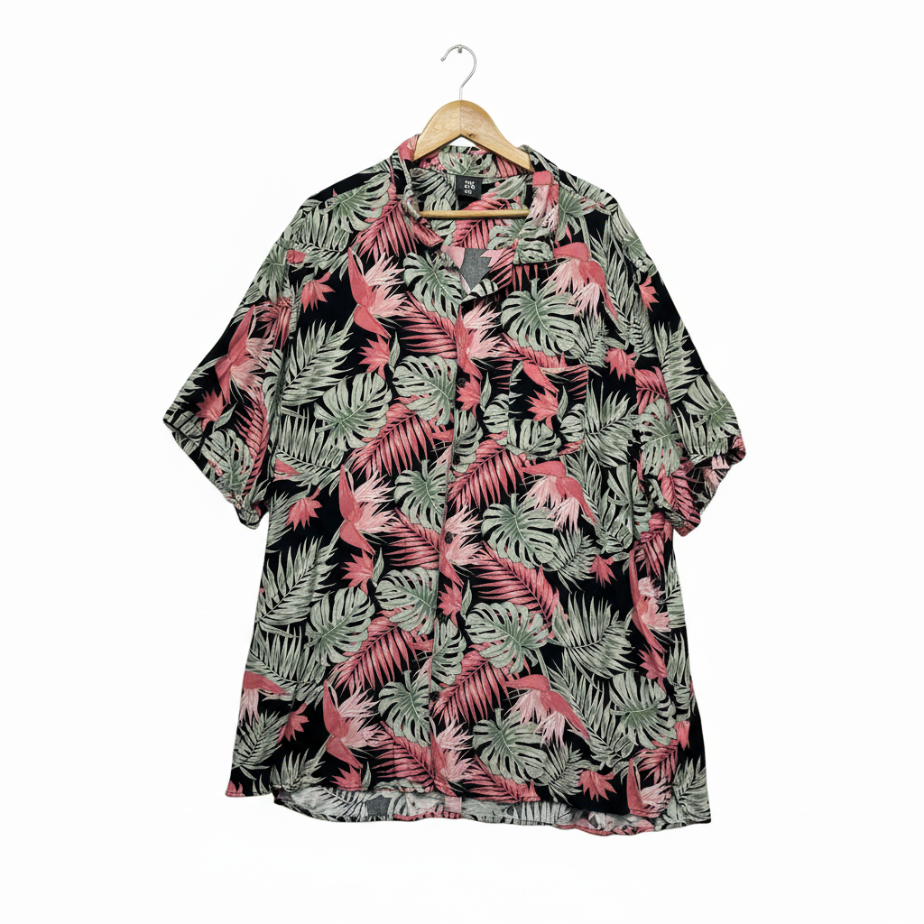 Big Joe Multicoloured Tropical Print Shirt - Size 6XL