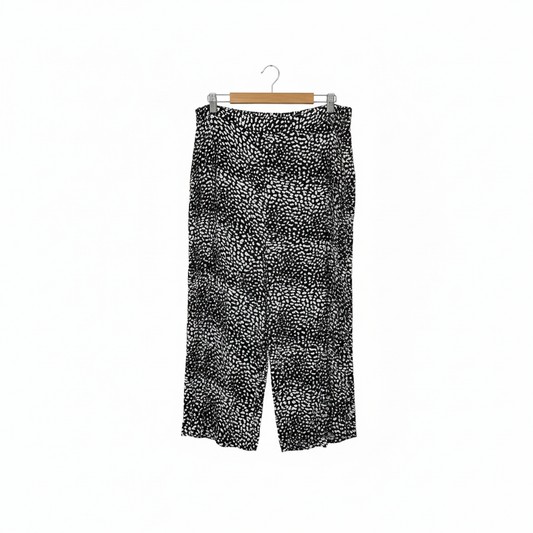 Katies Black & White Spotted Culottes Pants - Size 18