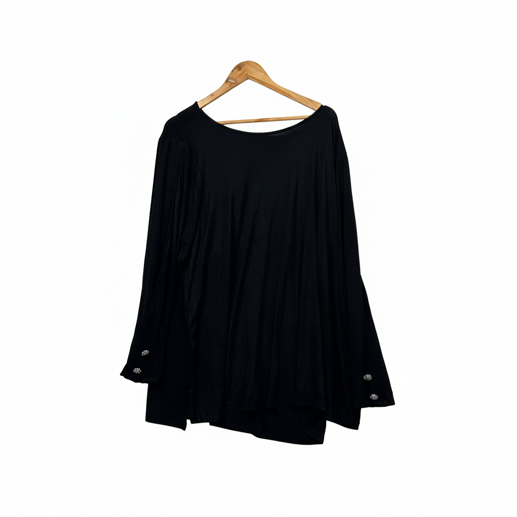 Autograph black split sleeve top size XL