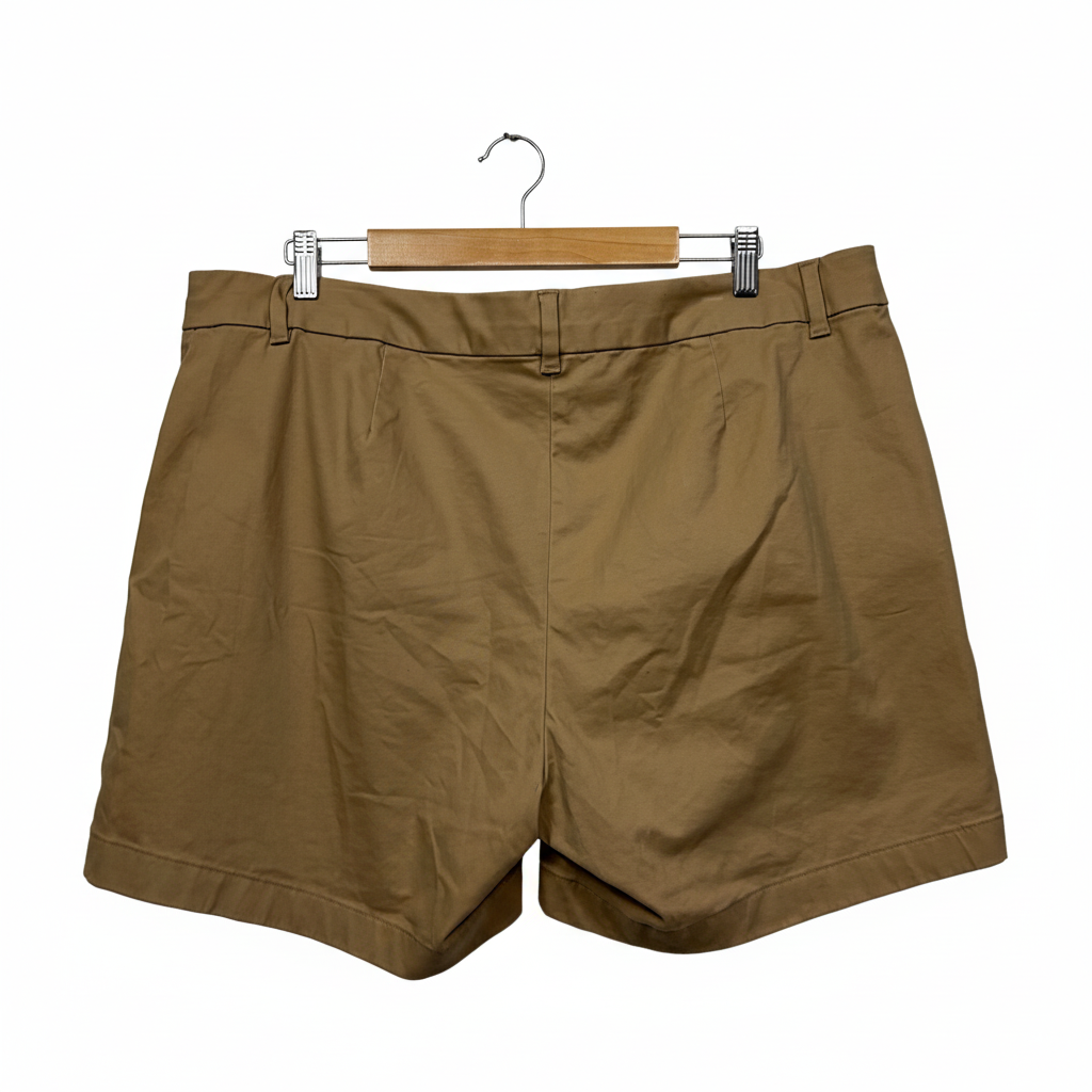M&S Beige Shorts hem detail