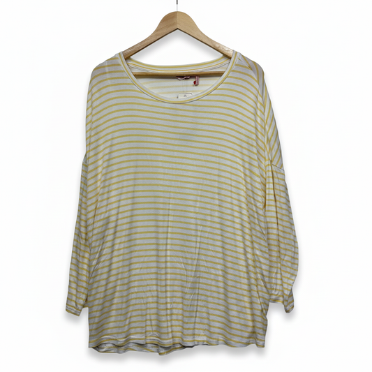 Millers Yellow Striped Top - Size 20 front view