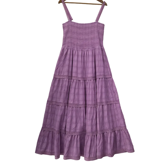 City Chic Lilac Tiered Maxi Dress - Size 16
