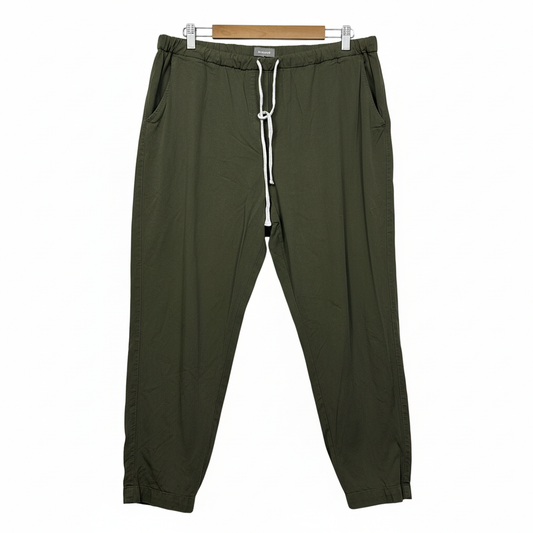 Sussan khaki jogger pants with drawstring waist