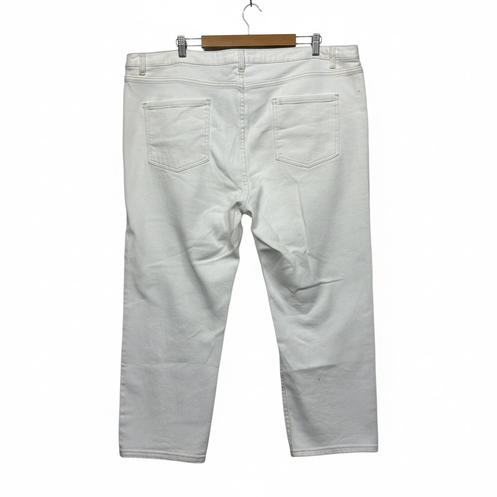 Suzanne Grae White Denim Jeans - Back View