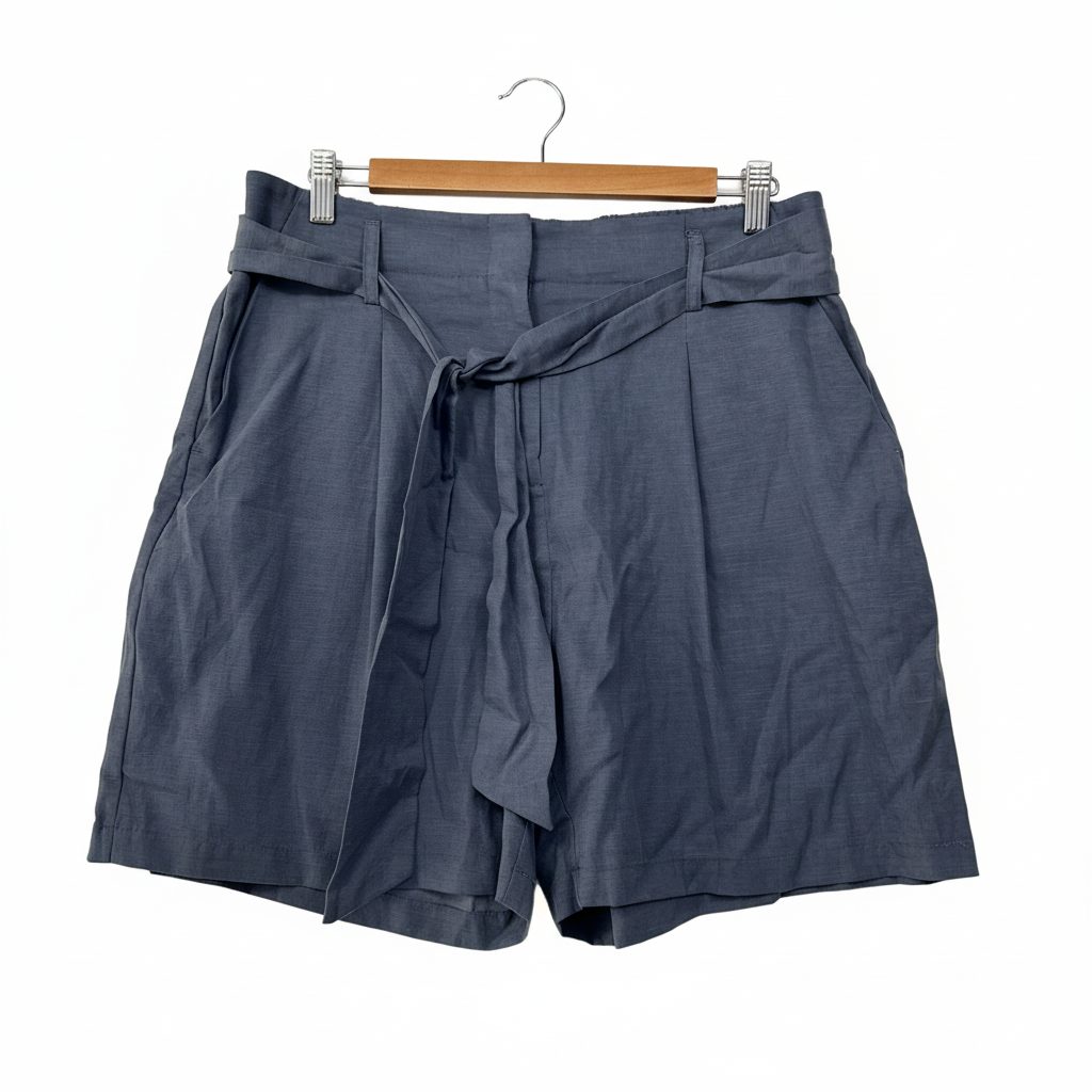 Preview Tencel Navy Blue Shorts - Size 14
