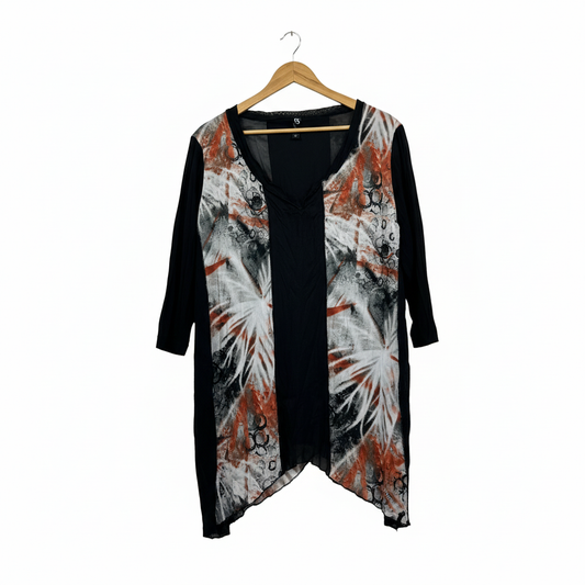 Taking Shape Black Tunic Top - Size 14/XS