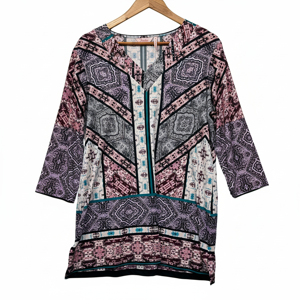 Millers Multicoloured Paisley Print Tunic - Front View