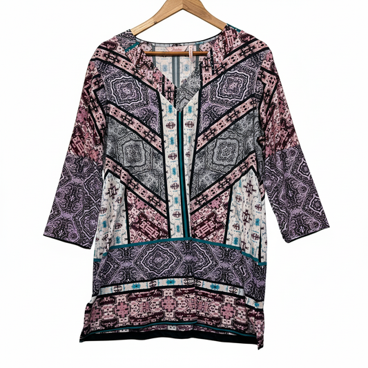 Millers Multicoloured Paisley Print Tunic - Front View