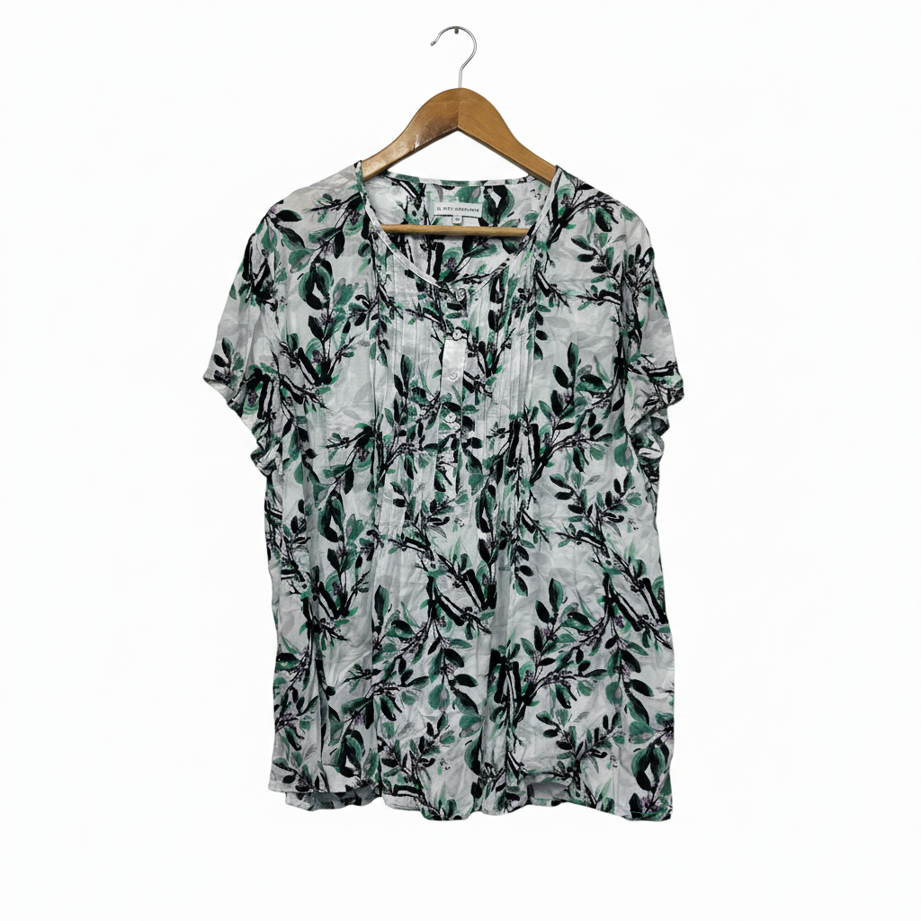 Black Pepper Multicoloured Floral Print Top - Size 20