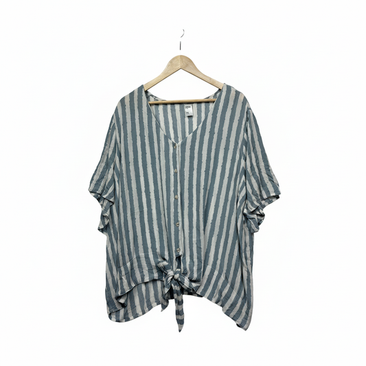 Anko blue and white striped top size 24