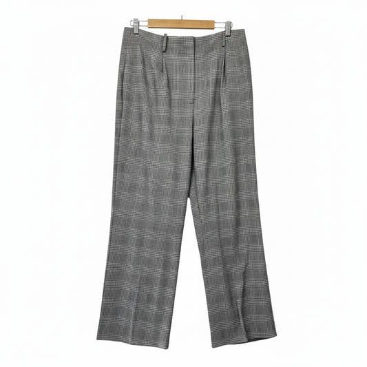Forever New grey houndstooth check pants size 18 front view