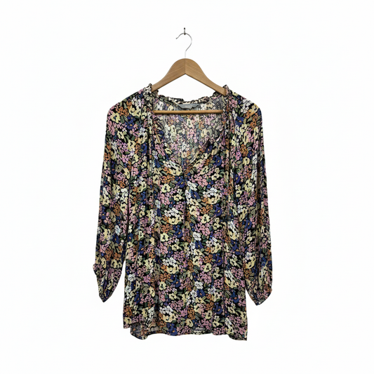 Suzanne Grae multicoloured floral print top