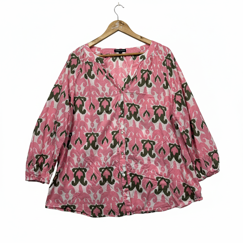 Gordon Smith Pink Cotton Top - Size 18