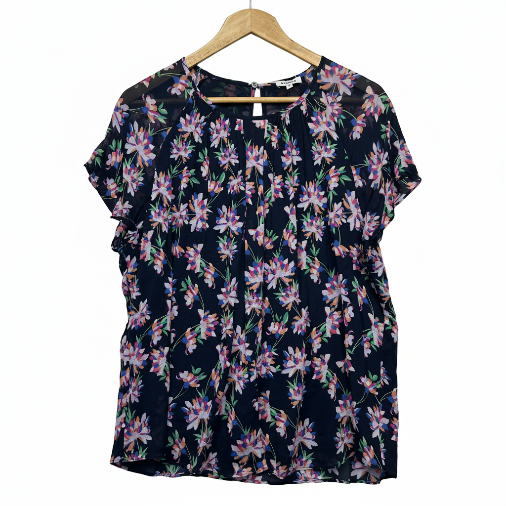 Marcs Navy Multicoloured Floral Top - Size 14