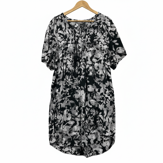 Sussan black and white abstract print tunic size 14