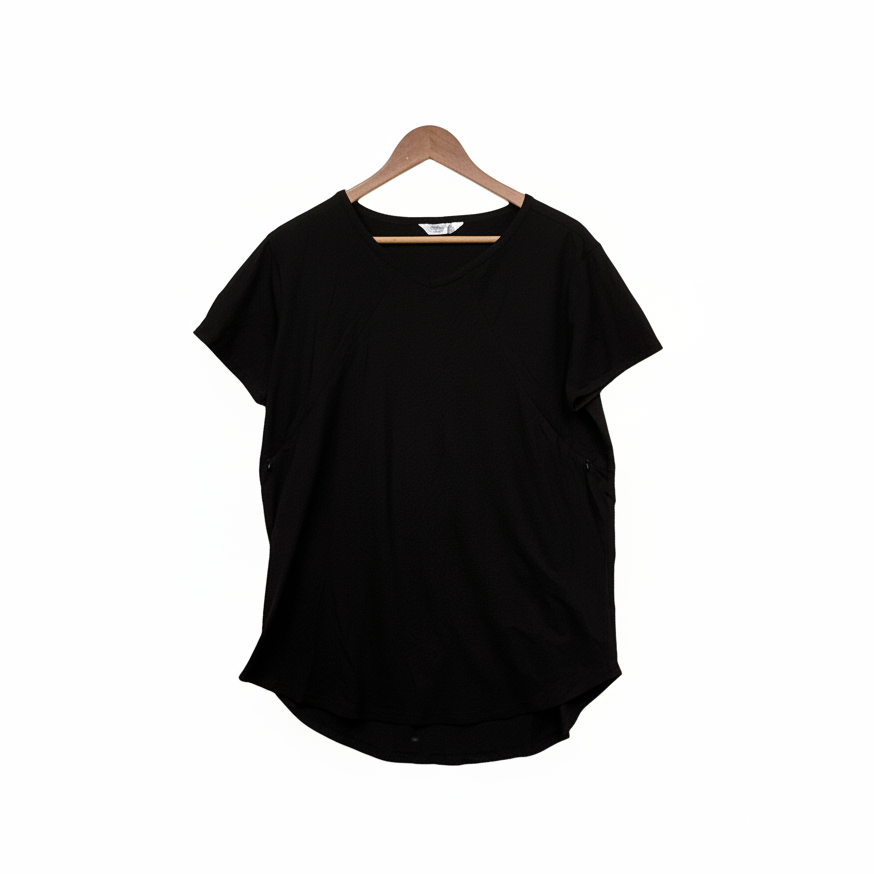 Cadenshae Nursing Breastfeeding Black Top - Size 2XL