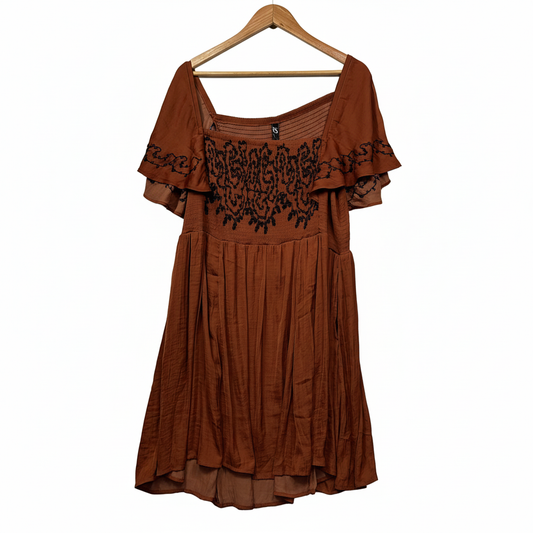 Taking Shape rust henna print tunic size 20