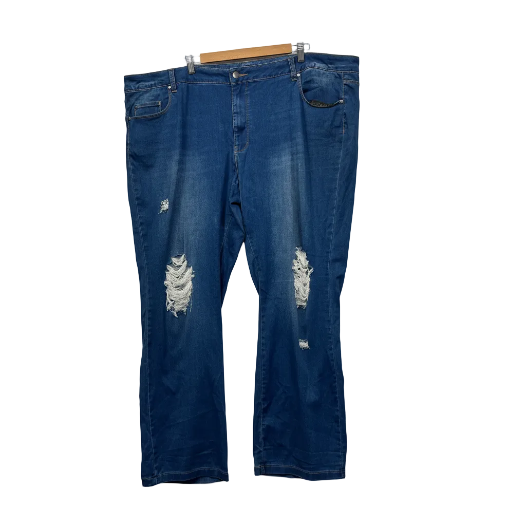 Avella Blue Distressed Denim Jeans Size 28