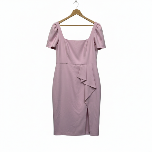 Forever New Emily Square Neck Pink Midi Dress - Size 14